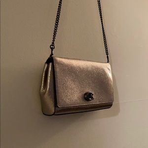 Coach metallic gold purse/clutch